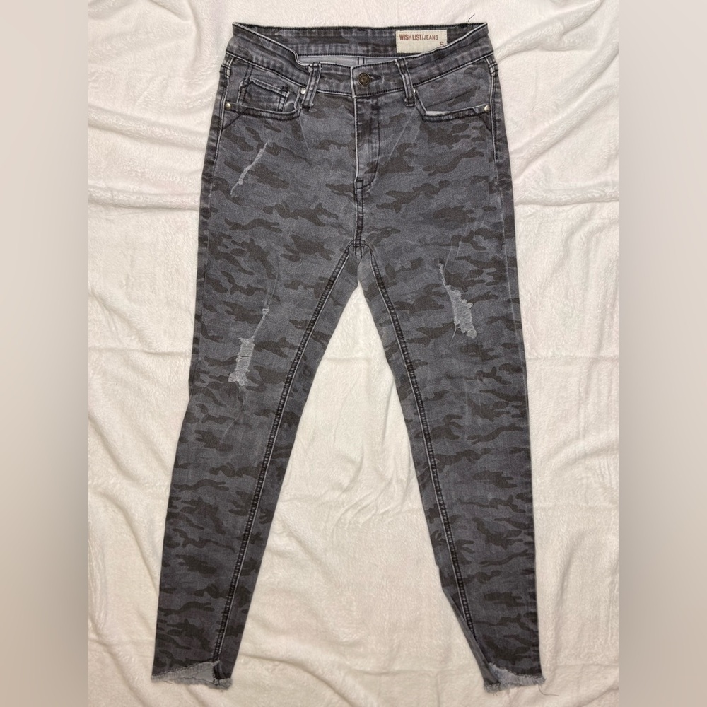 Wishlist Gray Camo skinny Jeans
